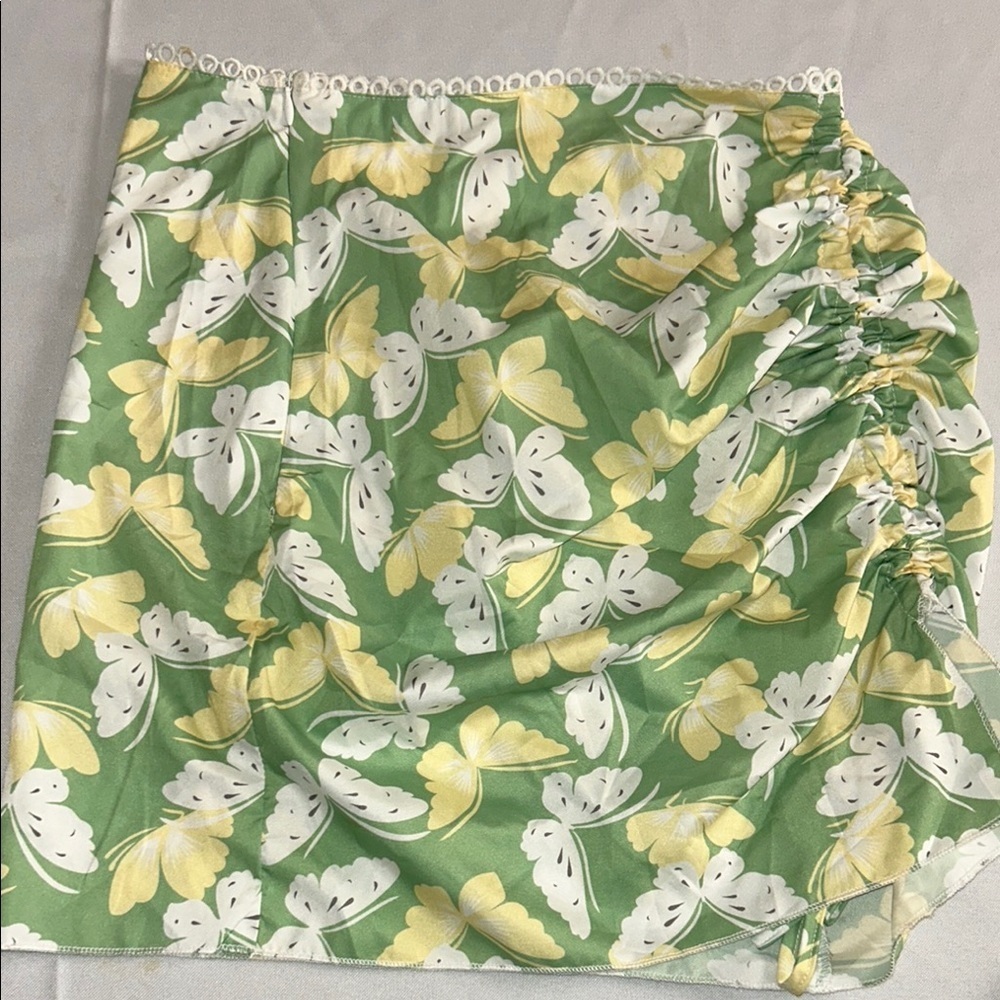 Green Floral Women's Swim Cover-Up